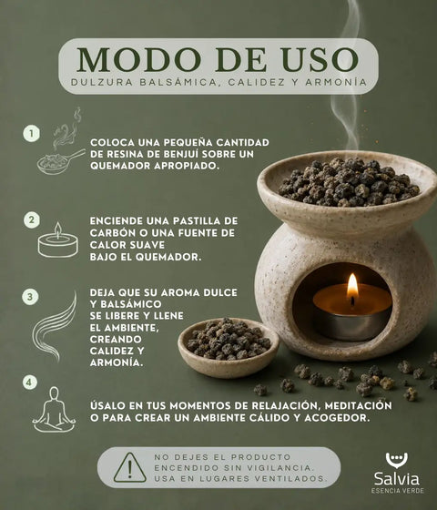 Cómo usar la resina de benjuí para incienso 