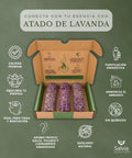Información sobre el atado de lavanda natural para sahumar