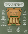 Información sobre el atado de pino natural para sahumar