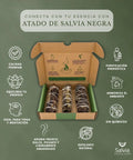 Información sobre el atado de salvia negra natural para sahumar