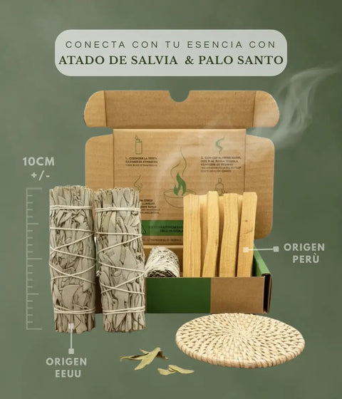 atado de salvia con palo de santo 