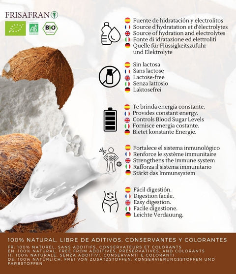 Beneficios de la leche de coco en polvo ecológica
