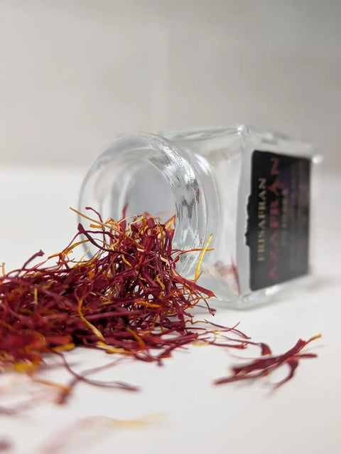 Bote de hebras de azafrán, marca Frisfran