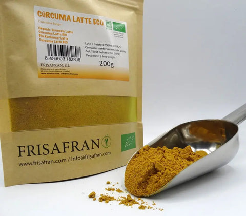 Cúrcuma latte marca frisafran 