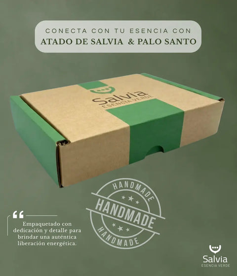 caja de manojo de salvia blanca con palo santo 
