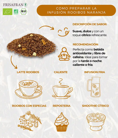 Cómo preprar la infusión rooibos naranja a granel