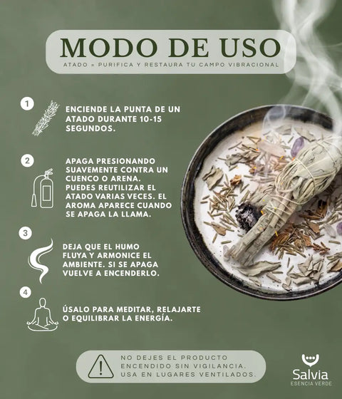 Cómo usar la antorcha de salvia blanca