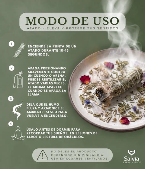 Cómo usar el atado de artemisa en casa
