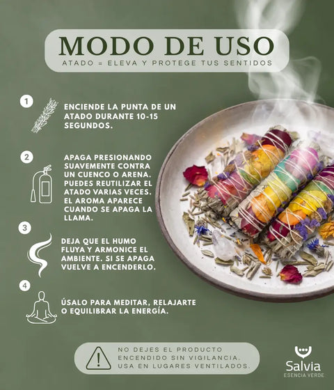 Cómo usar el atado de salvia 7 chakras