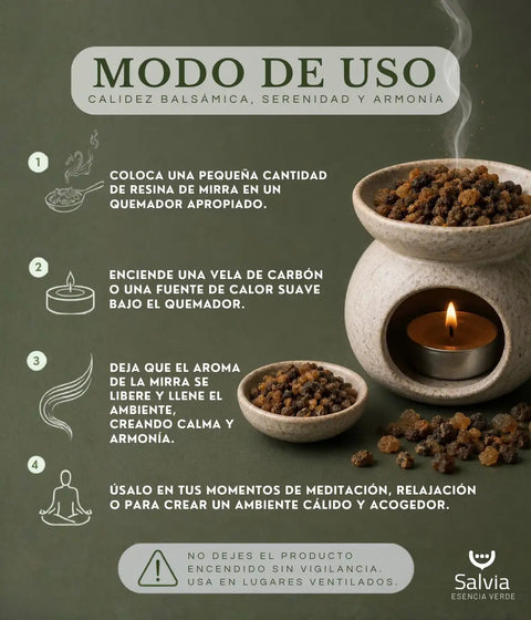 Cómo usar los granos de mirra para incienso