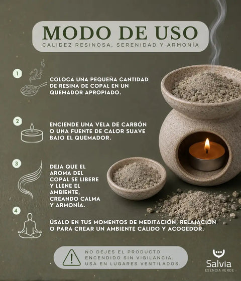 Cómo usar el polvo de copal negro para incienso