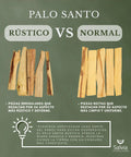Diferencia entre el palo santo normal y rústico