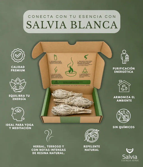 Atado artesanal de salvia blanca