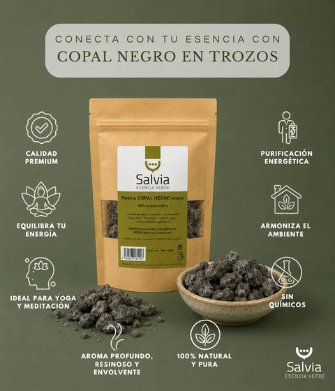 Información sobre el copal negro en trozos 