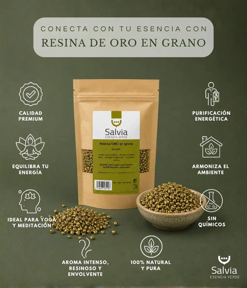 Información sobre la resina oro en grano para incienso
