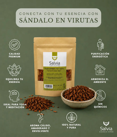 Información sobre el sándalo en virutas 
