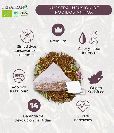 Infusión de rooibos antioxidante de Frisafran