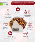 Infusión de frutas del bosque ecológica de frisafran, formato en bolsitas