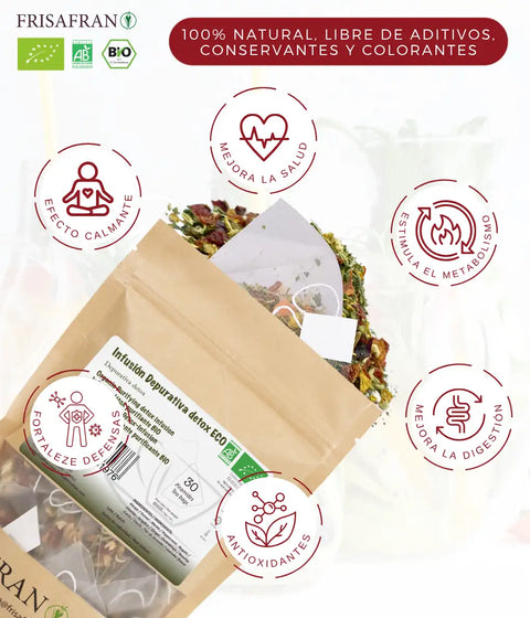 Infusión detox ecológica en bolsitas