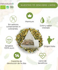 Nuestra infusión de jengibre y limón ecológica en bolsitas de Frisafran