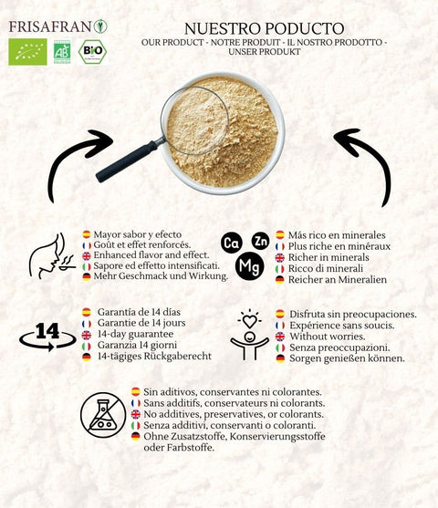 maca roja ecológica marca frisafran
