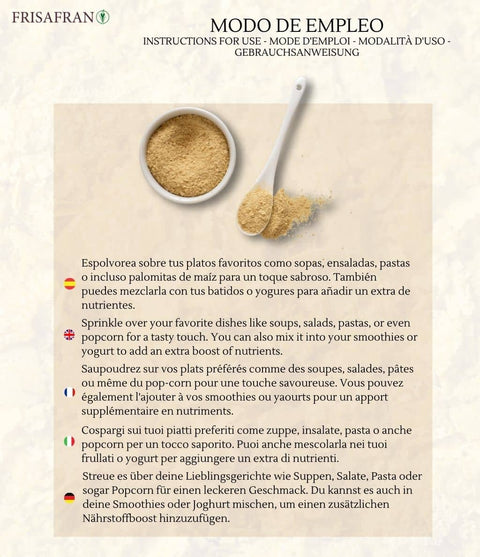 Modo de uso de la levadura nutricional b12  ecológica