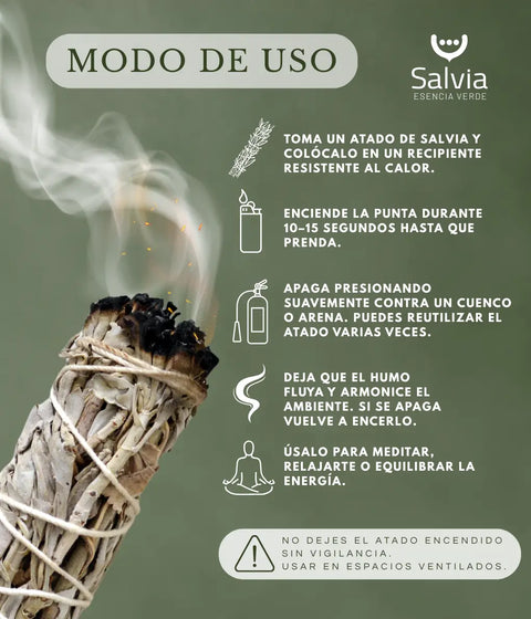 Modo de uso de la salvia blanca