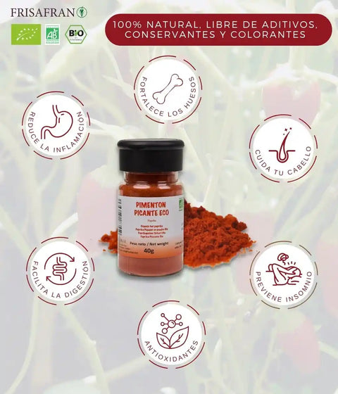 Pimentón picante en polvo  ecológico
