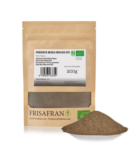 Pimienta negra  molida en presentación de 200 gramos