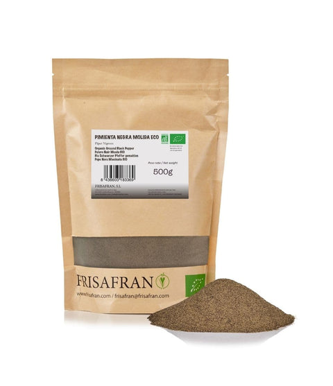 Pimienta negra  molida en presentación de 500 gramos