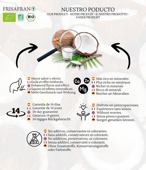 Propiedades de la leche de coco en polvo ecológica