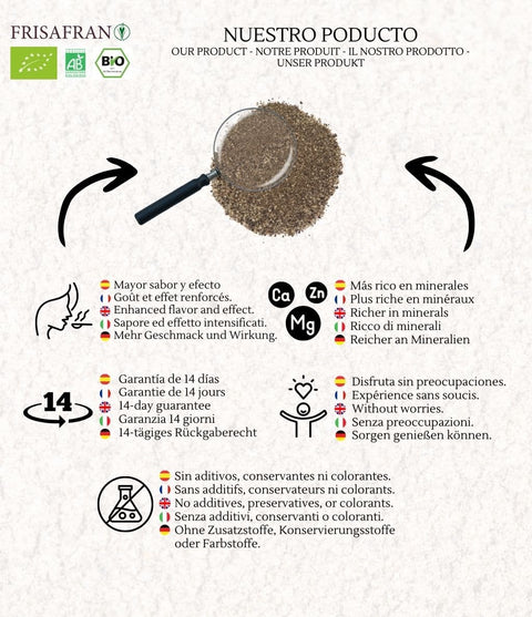Propiedades de la pimienta negra molida ecológica