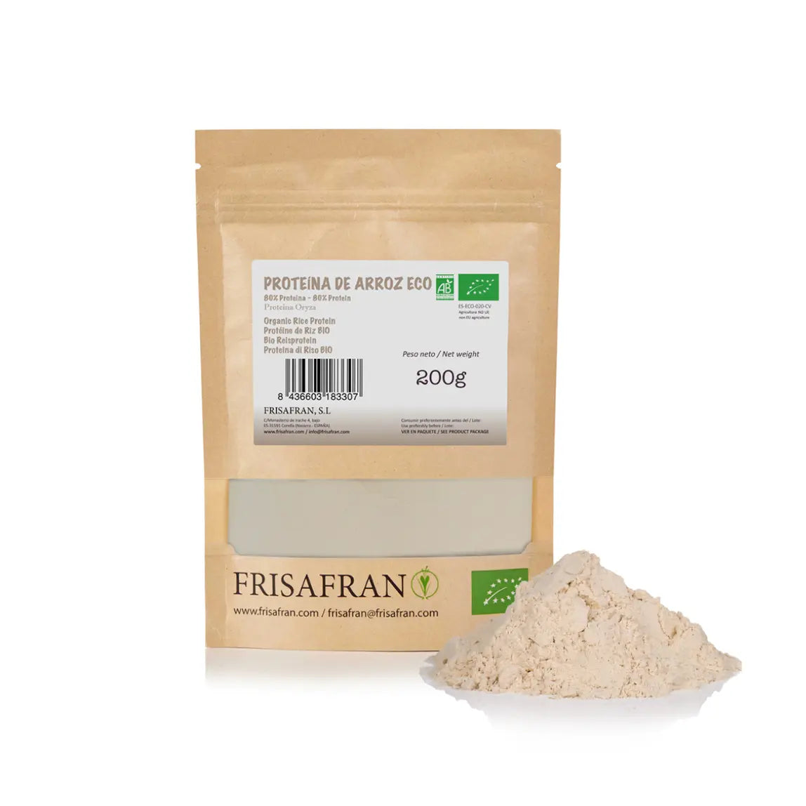 Rice Protein Powder 80% | Organic and Healthy – FRISAFRAN