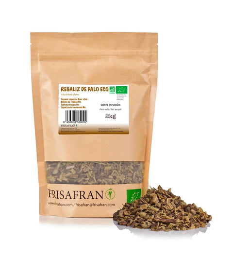 raíz de regaliz ecológica, formato de 2 kilos
