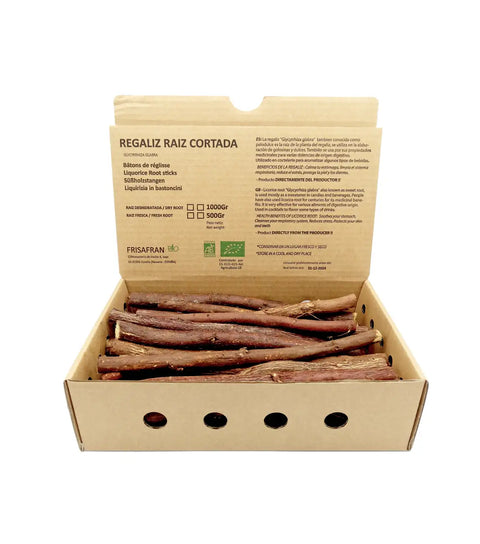 regaliz de palo fresco ecológio, formato de 1 kilo