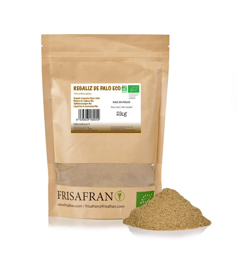 regaliz en polvo ecológico, formato de 2 kilo