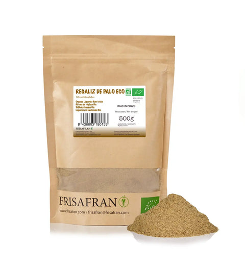 regaliz en polvo ecológico, formato de 500 gramos
