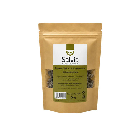 Resina de copal negro en trozos para incienso, formato de 50 gramos