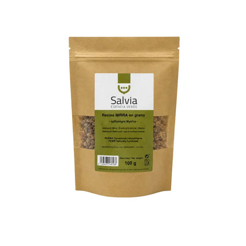 Resina de mirra en grano para incienso, formato de 100 gramos