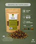 información sobre paquete bio y tamaño de la resina vaticano en grano