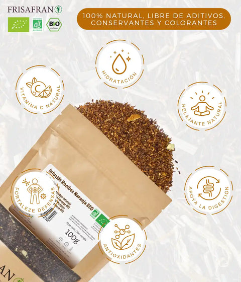 Infusión rooibos con naranja de frisafran, formato ecológico a granel