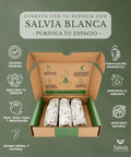 paquete de salvia blanca en caja ecológica