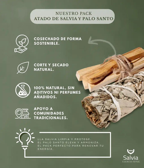 atado de salvia con palo de santo 