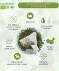 Té verde gunpowder ecológico de Frisafran, formato en pirámides