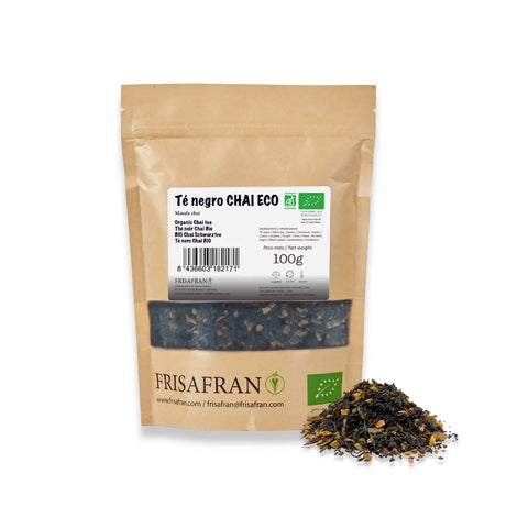Té negro Chai ecológico de frisafran, formato a granel 