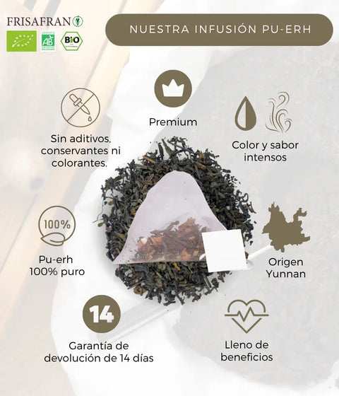 Té rojo pu-erh en bolsitas de frisafran