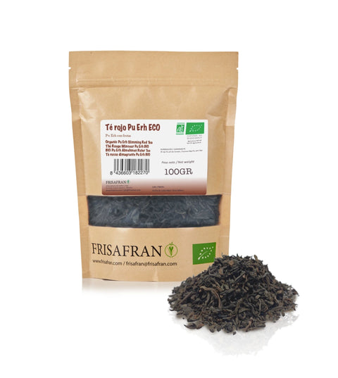 té rojo pu erh a granel de 100 gramos