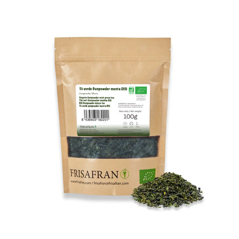 Té verde Gunpowder ecológico de frisafran, formato a granel 